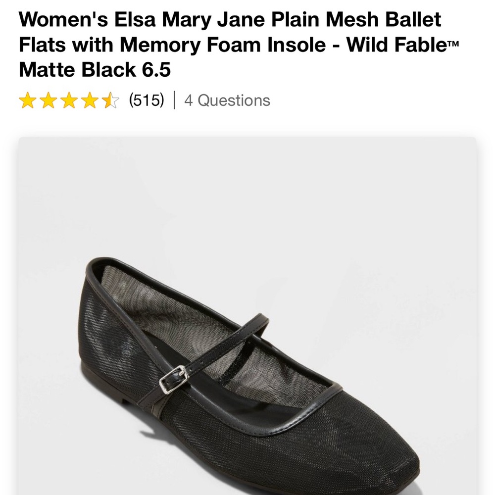 Mesh black flats from target